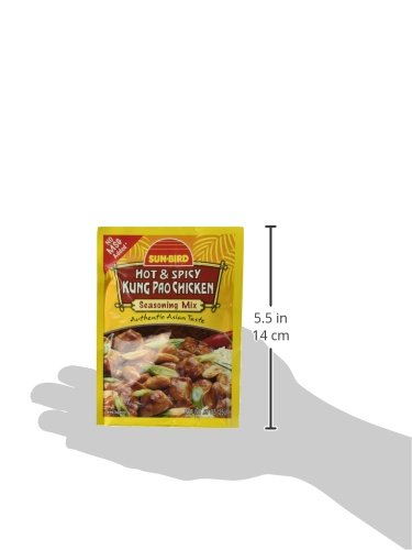 Sun-Bird HOT & SPICY KUNG PAO CHICKEN Asian Seasoning Mix, .87oz (4-pack)...