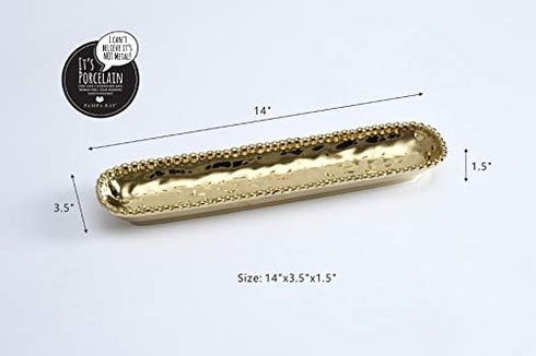 Pampa Bay Porcelain Cracker Cheese and Charcuterie Tray (Gold)...