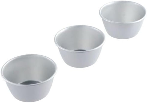 3Pcs Round Carbon Steel Cake Moulds,Pudding Cupcake Mould Muffin Baking Cup Non-Stick Egg Tart Molds Dessert Mould Pans DIY Bakeware Tools...