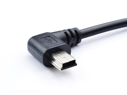 3M USB A to Mini B USB Cable 90 Degree Left Angle Data Sync Charge Cord with 5 pcs Wiring Clips for Nextbase Dash Cam Car GPS Navigator DVR Digita...