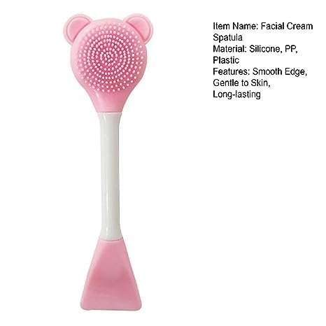 Pink Facial Cream Spatula Silicone Face Mask Brush Mask Beauty Tool-Double Heads Skincare Applicator Tools for Facial Masks Apply Cream Makeup Bru...