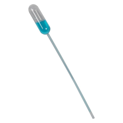 Sterile Non-Graduated Narrow Fine Stem Transfer Pipettes 3.5 mL (0.12 oz) - 24 Pack...
