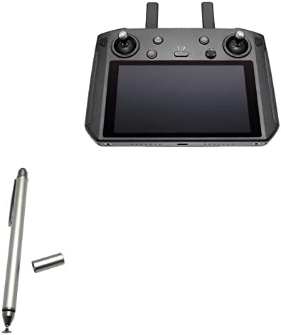 BoxWave Stylus Pen Compatible with DJI Smart Controller - DualTip Capacitive Stylus, Fiber Tip Disc Tip Capacitive Stylus Pen - Metallic Silver......
