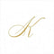 Entertaining with Caspari White Pearl Paper Linen Cocktail Napkins, Monogram Initial K, Pack of 30...