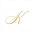 Entertaining with Caspari White Pearl Paper Linen Cocktail Napkins, Monogram Initial K, Pack of 30...
