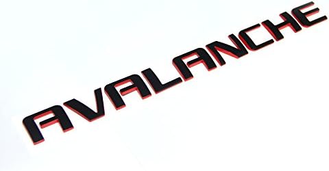 Yoaoo 1x OEM Avalanche Nameplate Redline Letter Emblem 3D Badge Compatible with Avalanche Original Red Line...