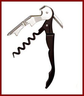Pulltap's Professional Double-hinged Waiter's Corkscrew with Pulltap's Logo....