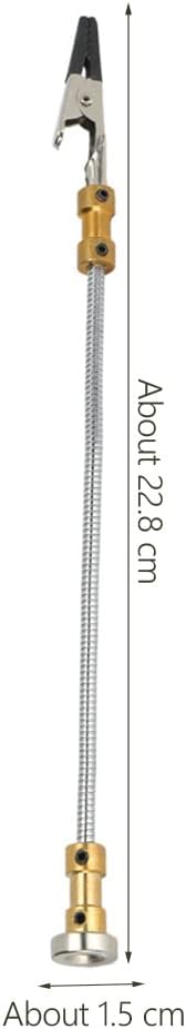 Walfront Single Arms Soldering Helping Hands with Magnetic Base Adjustable Welding Third Hand Tool for Electronics Repair Assembly Duplex Workshop...