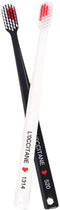 2Pcs Toothbrushes Black and White Heart Shaped Couple toothbrushes eco Friendly Nano toothbrushes Dental Care Brush Manual Toothbrushes one Size,T...