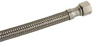 Danco 59827 3/8 in. Soft Comp. x 1/2 in. Soft Cone FIP. x 12 in. Length Faucet Connector, Stainless Steel...