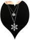 Crystal Double Snow Flake Pendant Long Necklace for Women Sweater Chain Necklace Choker Adjustable Elegant Jewelry Rhinestone Accessories Dressy C...