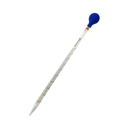 Glass Dropper Graduated Transfer Pipette with Rubber Bulb (3, 10mL - Long)...