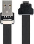 Cablecc Down Angled USB 2.0 Type-A Male to Micro USB 5Pin Male Data Flat Slim FPC Cable for FPV & Disk & Phone 200cm...