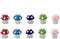 10Pcs Colourful Mushroom Garden Miniature Accessories, Garden Kit, Garden Animals, Resin Miniature Figurines Dollhouse Accessories Micro Landscape...