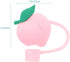 1Pc Pink Peach Straw Cap,8mm,Reusable Straw Tips Lids Drinking Straw Dispensers,Cute Silicone Straw Covers Cap for Stanley Cup,Dust-Proof Drinking...