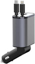 Retractable Car Charger 4 in1 Fast Car Phone Charger 100W USB C Car Charger Adapter (2.6Ft) and 2 USB Ports Car Fast Charger (Type c+a)...