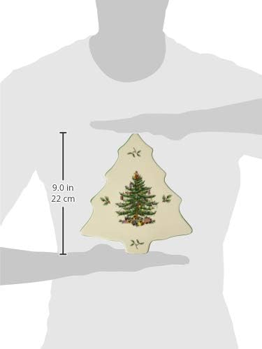 Spode Christmas Tree Trivet - 8" Heat Resistant Porcelain Christmas Holiday Tabletop Protector - Dishwasher Safe...