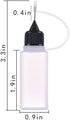 CTFRQC Precision Tip Applicator Bottle 15ml. 4 Needle Tip Squeeze Bottles for Acrylic Painting, DIY Quilling and Paper Craft, Black...