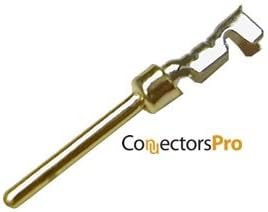 Connectors Pro D-Sub 2mm Male Crimp Pins, 200 Gold Tin Plated DB Male Crimp Connectors for DB9, DB25, DB37, DB15, DB50...