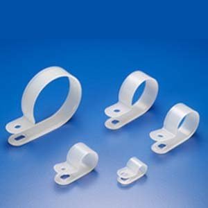 100 Pack R-Type Cable Clamp 5/8" - Clear White - Wire Management - Wire Organizer - Home, Automotive, Marine, Office Wire Organizer...