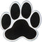 36 Large Paw Paper Cutout - Crafts Bulletin Board Decor Shapes - Black - 6 Inches...