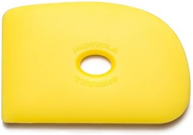 Sherrill Mudtools Shape 2 Polymer Rib for Pottery and Clay Artists, Yellow Color Soft...