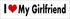 WitnyStore 8" Long I Love My Girlfriend Black Letters and Red Heart On White Background Relationship Status Girl Friend Vinyl Décor Sticker Bumper...