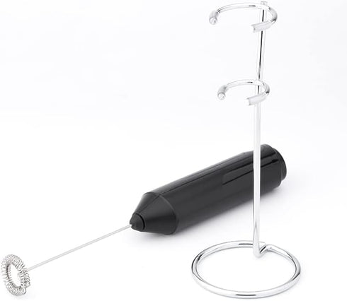 Powerful Milk Frother Handheld Foam Maker (with Stainless Steel Stand) for coffee, Latte - Whisk Drink Mixer for Cappuccino, Mini Foamer for Cappu...