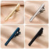 Roctee 4Pcs Tie Clips For Men Skinny Ties, Men's Tie Bars Set For Slim Ties, Silver Gold Clip Tie For Short Neckties, Classic Men's Tie Clasp Acce...