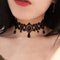 Kercisbeauty Black Lace Choker Gothic Necklace with Crystal for Women and Girls Halloween Party Custume Vintage Thick Choker...