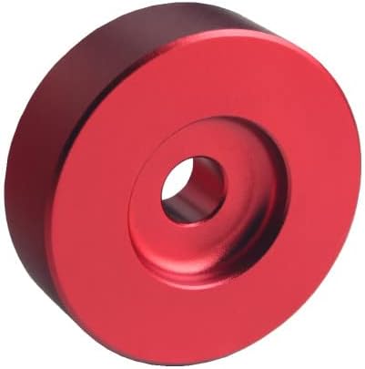 DEWHEL Aluminum 45 RPM Adapter Compatible with 7 inch Vinyl Records Dome 45 Adapter Player Turntable Accessories (2xRed)...