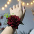 Arlai Wedding Prom Corsage and Boutonniere Set, Rose Wrist Corsage Ribbon Bracelet, Artificial Flower Christmas Wrist Corsage...