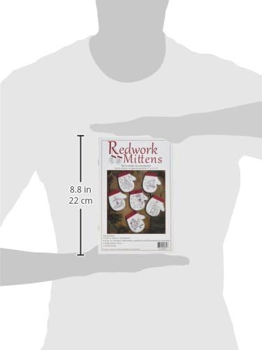 Rachel's of Greenfield Redwork Mittens Ornmanet Kit, 4-Inch x 4.5-Inch...