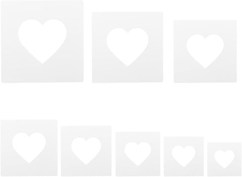 8 PCS Large Heart Stencil, Heart Stencils Different Sizes, Heart Template, Heart Template Stencil, Large Heart Stencil, Heart Stencils for Paintin...