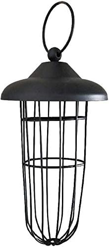 Black Suet Ball Bird Feeder Outdoor Hanging Wire Steel Metal Fat Ball Feeder for Wild Birds...