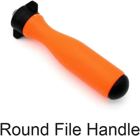 2 Pack Round File Handle with Ajustable Tightening Nut Plastic Nylon Handles Diameter 4mm-5mm 0.2 inch Hole Saw Chain Reusable Quickly Installed R...