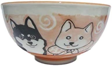 Japanese Shiba Dog Red 6.3 Inches Diameter Large Rice Bowl Donburi Soup Noodle or Serving Bowl Multipurpose Bowl Chawan from Japan...