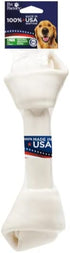 Pet Factory 100% Made in USA Beefhide 9-10" Knotted Bone Dog Chew Treat - Natural Flavor, 1 Count/1 Pack...