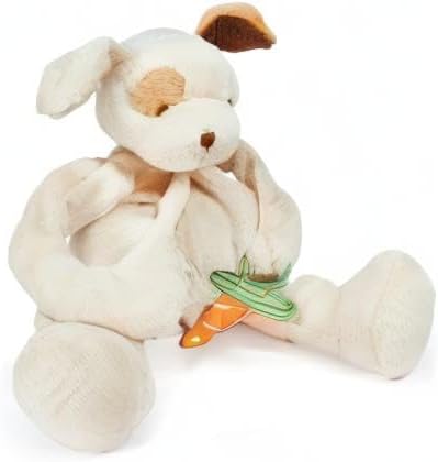 BUNNIES BY THE BAY "Skipit Puppy Silly Buddy - Animal Pacifier Holder Plush Toy with Velcro Loop Attachment - 10" (25cm) Size...