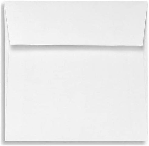 LUXPaper Square Invitation Envelopes | Peel & Press | 6 1/2" x 6 1/2" | White Linen | 80lb. Text | 50 Qty...