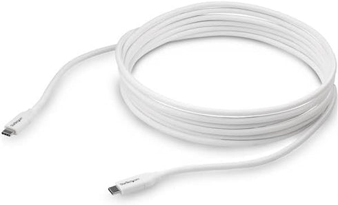 StarTech.com USB C to USB C Cable - 13 ft / 4m - 5A PD - M/M - White - USB 2.0 - USB-IF Certified - USB Type C Cable - USB C Charging Cable...