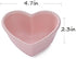 Ceramic Heart-Shaped Pudding Bowl Baked Soufflé Bowl Dessert Bowl Oven Bowl Creme Brulee Ramekin Souffle Ramekin(pink/white)...