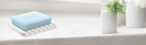 Anwenk Flexible Silicone Soap Dish Shower Waterfall Tray Saver Holder Drainer for Shower/Bathroom/Kitchen/Counter Top, Keeps Soap Bars Dry and Cle...