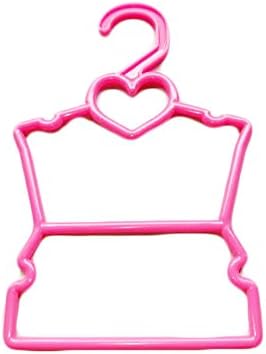 7- Pink Heart Doll Clothes Hangers- Fits 12-14 Inch Doll Clothes...
