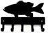 Bass Fish Key Rack Hanger - Large 9 inch Wide - Made in USA - Wall Mount...