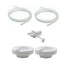 Maymom Tubing Parts Compatible with Ameda Purely Yours Pumps; (2 Tubes with caps/Connector); Replacement Parts to Ameda MYA Joy Tubing, Cap...