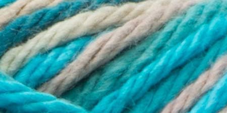 Lily Sugar'n Cream Super Size Ombres Yarn, 3 oz, Pebble Beach Ombre, 1 Ball......