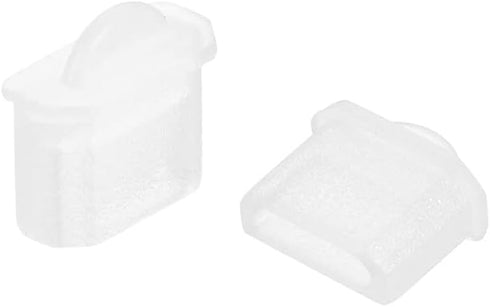 uxcell 20pcs Micro Silicone Protectors Male Port Anti Dust Cap Cover Clear...