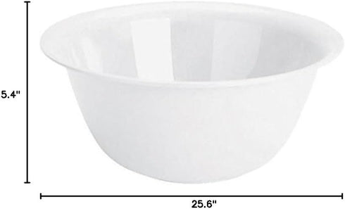 Sterilite Plastic Bowl 6 Qt. White Bulk 2 pack...