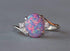Exquisite Women's 925 Plate Silver Ring Oval Cut Created-Fireopal Diamond Jewelry Birthday Proposal Gift Bridal Engagement Party Band Rings Size 5...